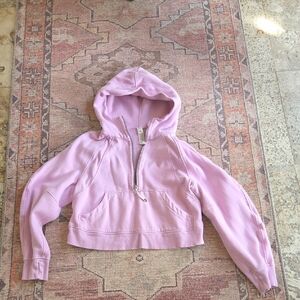 Lululemon Athletica Light Pink Cropped Hoodie